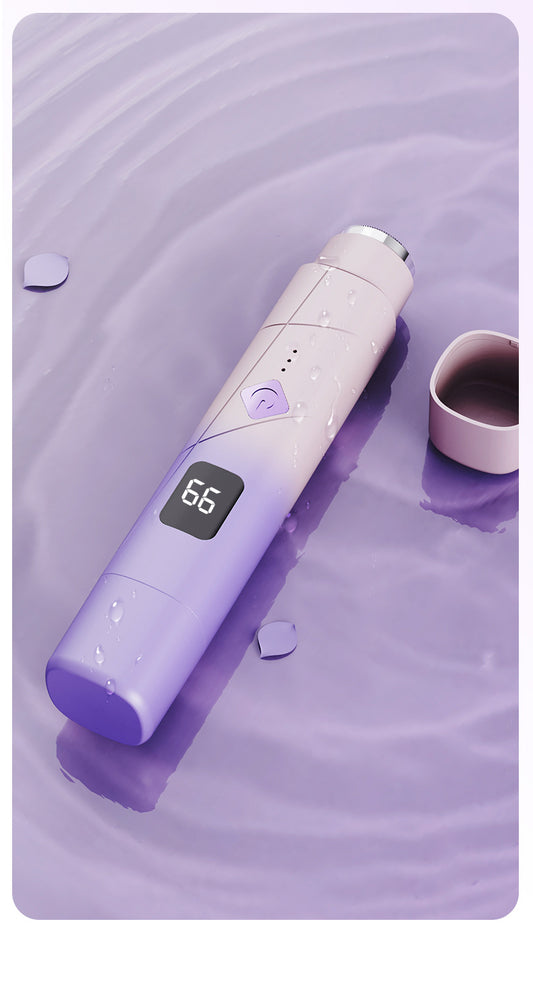 Gradient purple Women's Multifunctional Electric Shaver - Type-C Rechargeable Hair Remover with Display